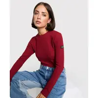 Alix The Label Dames Tops & T-shirts Ladies Knitted Longsleeve Top - Rood - Maat S