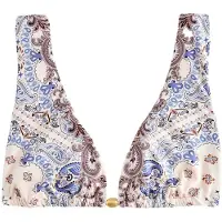 Next Bikinitop crème / royal blue/koningsblauw / bruin / zwart