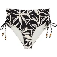Marc O'Polo Bikinibroek ' Abstract Floral ' zwart / wit