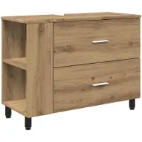 vidaXL Badkamer vaniteitsunit Artisanaal eiken 80 x 35 x 60 cm