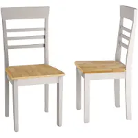 DOMUS MONTANA-Eetkamerstoel in wit MDF, 2 Pak