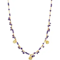 Luxenter Luxeketting met 18k goudkleurig paars kristal - Totez