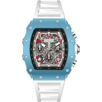 Invicta Racing 69695 Herenhorloge - Quartz Uurwerk - Acryl met Zilveren Wijzerplaat - 43 mm