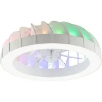 Brilliant Fanora - Plafondventilator - Met verlichting - LED 30W - 2700K-6500K - Dimbaar - Wit - Zeer stil