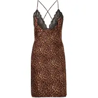 Hunkemoller Negligé 'Gabrielle' bruin / cappuccino / zwart