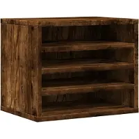 vidaXL Bureau organiser 36x26x29,5 cm bewerkt hout gerookt eikenkleur