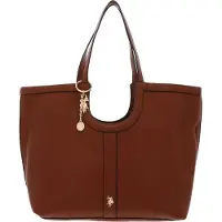 U.S. POLO ASSN. schoudertas Lawson Shopping Bag Tan bruine