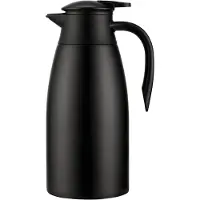 Travelhawk Thermoskan - 2 Liter - Dubbelwandig - 12 uur warm - 24 uur koud - Zwart