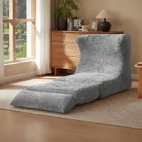 STILVORA Relaxstoel - Verstelbaar 1-Zits Ontwerp - Van Fauteuil Tot Ligstoel - Voor Woonkamer En Slaapkamer - Schuim - Grijs