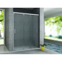 SaniGoods Toru schuifdeur 3-delig 120cm chroom