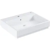 GROHE Cube keramiek opzet wastafel 60x49 kraangat+overl.pureguard wit