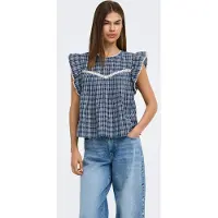 ONLY Top blauw / wit