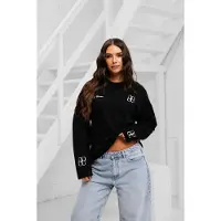 24 uomo Symbol Longsleeve Shirt Heren Zwart/Wit | Maat:XXL