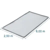 Proplus Opblaasbaar Grondzeil - 2,50 x 6 m - Waterdicht PVC - Opblaasbare Rand - Grijs