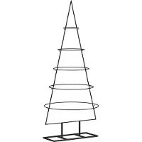vidaXL | Metalen kerstboom | met standaard 125 cm Poedergecoat staal