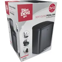 Dirt Devil Pedaalemmer | | 24 liter (Duo, Gedempt deksel, RVS, Zwart)