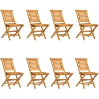 vidaXL Tuinstoelen inklapbaar 8 st 47x63x90 cm massief teakhout