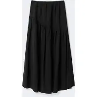 Gina Tricot  - Tall dropped waist skirt - lange rokken - Zwart - XL - Dames
