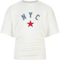 America Today T-shirt wit Meisjes Stretchkatoen Ronde hals Tekst - maat 158/164