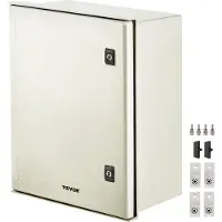 Vevor schakelkast NEMA glasvezelbehuizing 50x40x20cm NEMA 3X glasvezelverdeelkast IP66 waterdicht en stofdicht elektrische aansluitdoos voor buiten/binnen met montageplaat