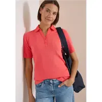 Cecil Dames Basis polo met korte mouwen - Oranje - 3XL