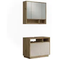 Vicco Badkamerset Beatrice Kasjmier/Artisanaal eiken 2-delig, Model 61313