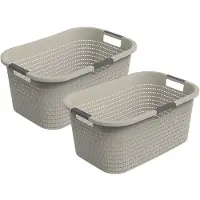 Rotho Country wasmand - set van 2 - 40 ltr - Beige