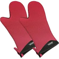 Spring Grips Ovenwanten lang rood/zwart 1 Paar