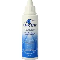 Unicare - Alles-in-één - 100 ml - Hoge Kwaliteit lenzenvloeistof voor zachte contactlenzen - Voordeelverpakking - Reisformaat