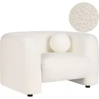 Beliani LEIREN - Fauteuil - Wit - Bouclé