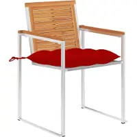vidaXL Tuinstoelen 2 st met kussens massief acaciahout en staal