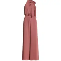 Swing Jumpsuit met strik en knoopsluiting aan de achterkant