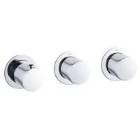 FortiFura Nebbio Badcombinatie-set - thermostaatkraan - wandaansluitbocht met handdouchehouder - gladde doucheslang - ronde handdouche - badvulcombinatie - chroom