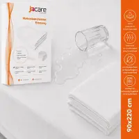 Jacare Waterdichte Molton Matrasbeschermer Economy - 90x220 - Antibacterieel & Ademende Hoeslaken - Molton met Elastiek - Vinyl Kwaliteit Matrasbeschermer - Incontinentie Matrasbeschermer - Wit