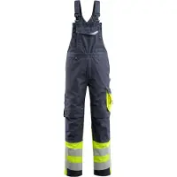 Mascot 15669-860 Amerikaanse overall met kniezakken Donkermarine/Hi-Vis Geel maat 82C58 uniseks