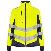 F-engel F. Engel 1156 Safety Ladies Softshell Jacket Yellow/Blue Ink maat 3XL dames