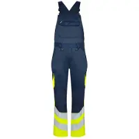 F-engel F. Engel 3547 Safety Light Bib Overall Repreve Blue Ink/Yellow maat 50 heren