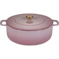 ComBekk Geëmailleerde Gietijzeren Braadpan 'Roze' Ø28cm / 5.3L