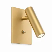 Astro Enna Square Switched LED wandlamp Matt Gold