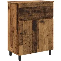 Syfax Badkamer Waskom Oud hout 60 x 35 x 80 cm Bewerkt hout
