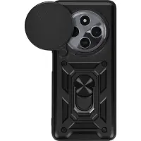 Mayaxess , Hoesje voor Xiaomi Redmi 14C Ring ondersteuning glijden Camera Cover, Zwart