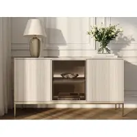 GRAINGOLD – Dressoir Deo – Beige - Met Deuren - Moderne Opbergruimte - 154 cm
