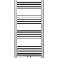 Belrad Handdoekradiator - middenaansluiting - 1200X600mm - 414 Watt - GunMetal BWGM1200600