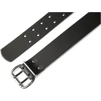 FHB Carsten Leren riem, dubbele doorn Zwart maat 70 cm uniseks