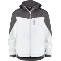 Dassy Jakarta Tweekleurige softshelljas Wit/Cementgrijs maat 4XL heren