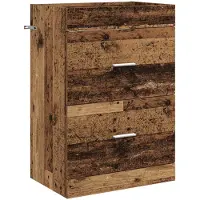 vidaXL Badkamer Onder Het Wastafel Kast Oud hout 56 x 37,5 x 81 cm