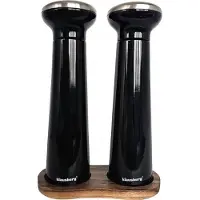 Klausberg 7705 - Peper en zout molen - zwart - glans - 23.8 cm