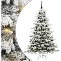 Syfax Kunstmatige Inklapbare Kerstboom Wit 210 cm PE en PVC