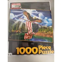 Pomme pidou American Eagle met vlag puzzel 1000 stukjes - Schitterende puzzel volwassenen