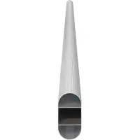 vidaXL Kaststang 2 pcs Zilver 764 x 15 x 29 mm Aluminiumlegering